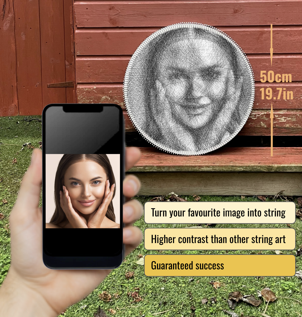Your Photo -> String Art | Digital Instructions for a DIY Project